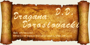 Dragana Doroslovački vizit kartica